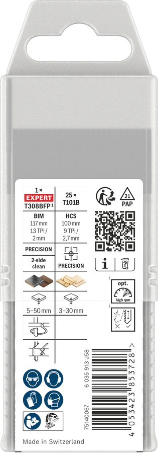 Bosch EXPERT T308BFP ja T101B tikksae terad, 26 tk pakis.